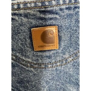 Carhartt Jeans Mens Carpenter40 X 34 Relaxed Fit Medium Wash Workwear Denim Flaw